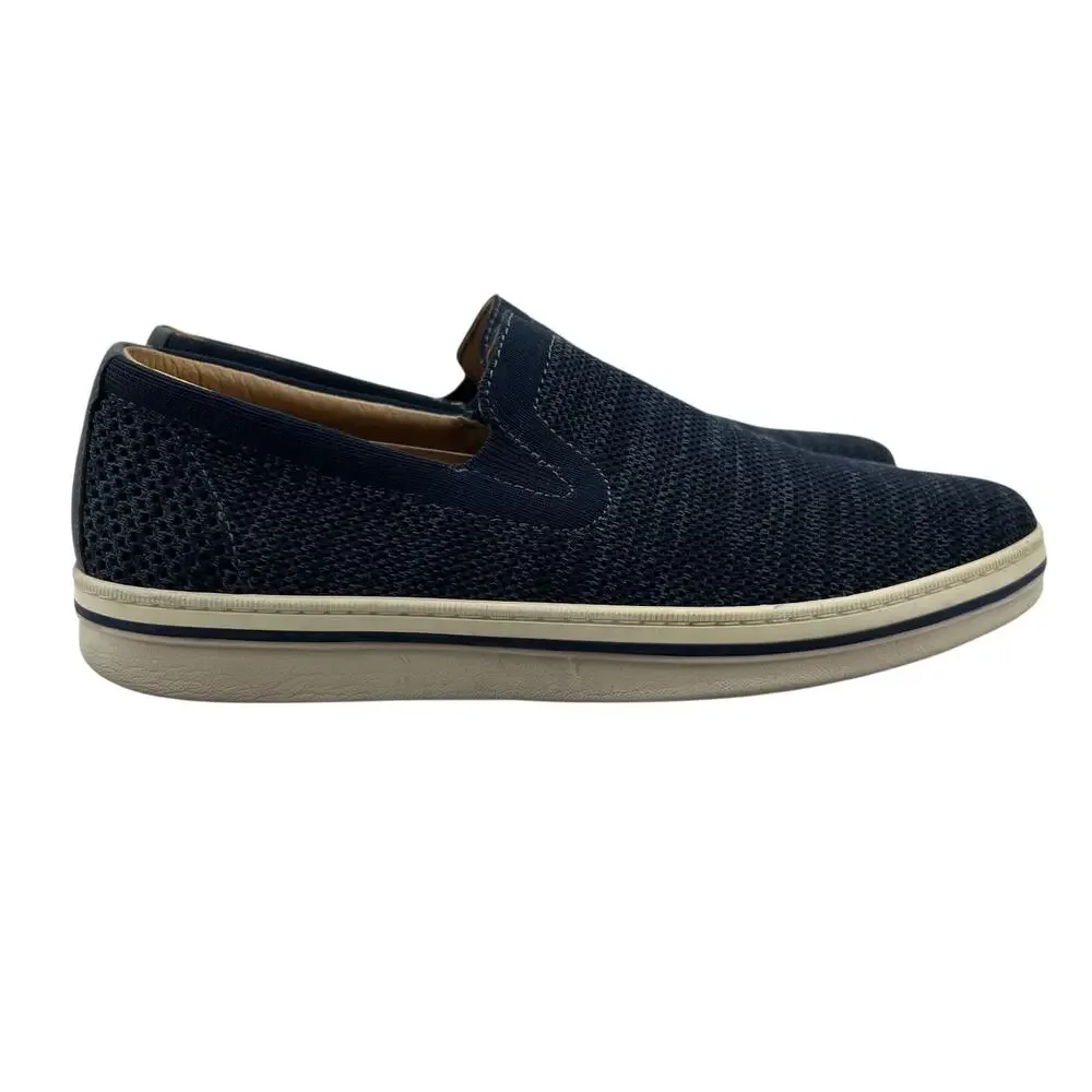 Johnston & Murphy Mens 9 Shoes Navy Trenton Knit Slip On Walking Comfort 25-3637